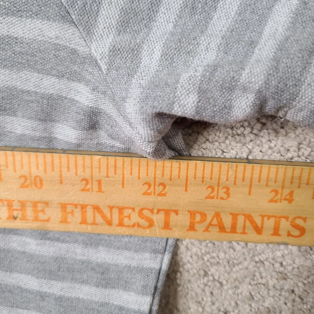Banana Republic Polo Mens XL Gray Striped Performance Pique Standard Fit Cotton